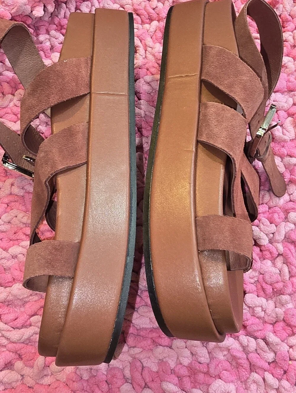 Jeffrey Campbell Brick Color Suede Sandals